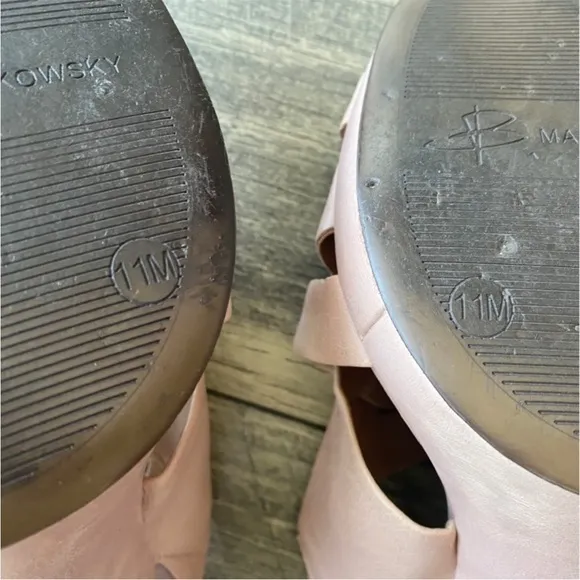 B. Makowsky BF Nicole Blush Pink Strappy Heeled Sandals Size 11
