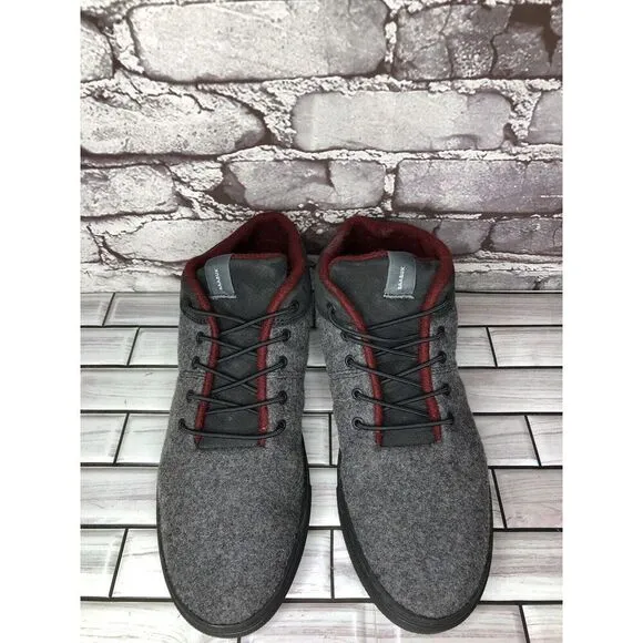 Baabuk Sky Wooler Gray High Top Wool Fabric Sneakers Shoes Men Sz 42EU/9M US