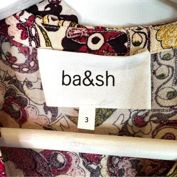 Ba&amp;sh Zael Printed Midi Dress Size US 8