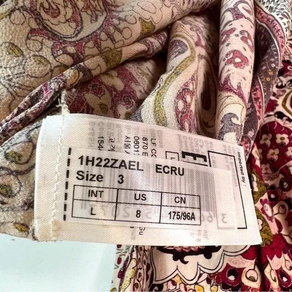 Ba&amp;sh Zael Printed Midi Dress Size US 8