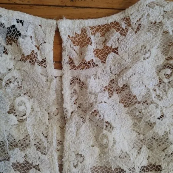 Badgley Mischka Belle lace overlay shift dress cocktail 2