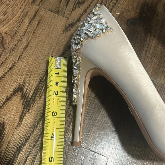Badgley Mischka Kiara pointed toe women shoes in ivory size 8 1/2