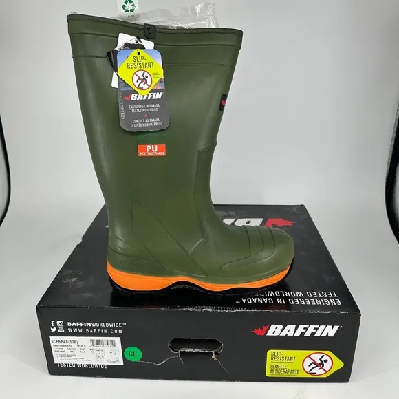 Baffin Boots Icebear (STP) Safety Toe &amp; Plate Mens 13 Rubber Work -58° F Rated
