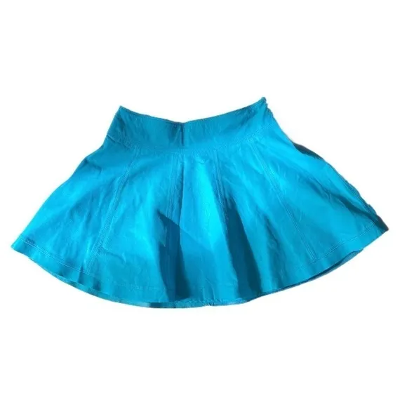 Bagatelle Aqua Leather Skater Skirt SZ L