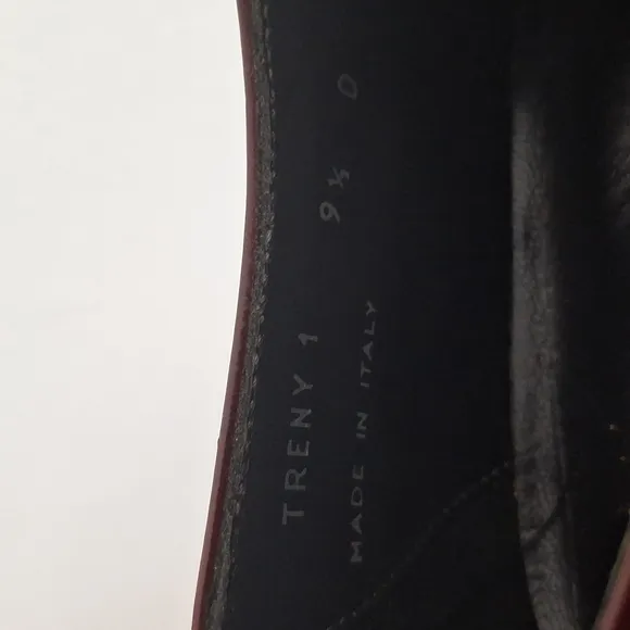 Bally Treny 1 Men's Burgundy Tone Leather Dress Shoes Size 9.5 M Candy Red