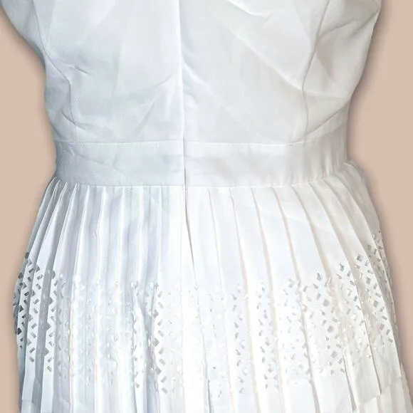 BANANA REPUBLIC ANGELIC GODDESS TIERED FLOWY SUMMER PARTY DRESS WHITE - 4