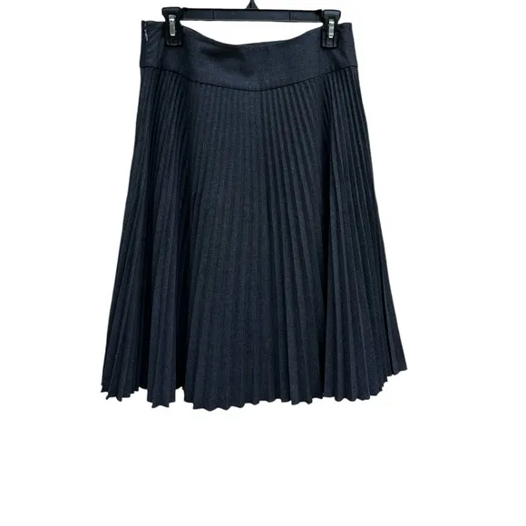 Banana Republic Anthrazit Wool Blend Pleated Skirt Size 6