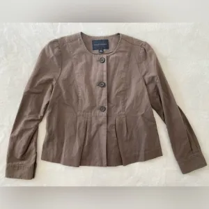 Banana Republic Brown Button Down Jacket Size 8 Petite