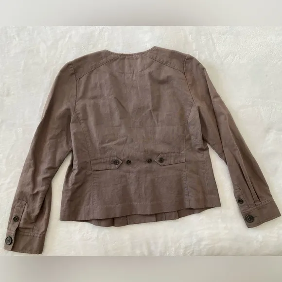 Banana Republic Brown Button Down Jacket Size 8 Petite