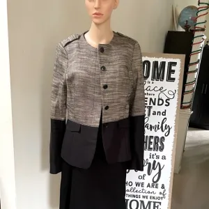 Banana Republic Linen Blend Brown and Black Blazer Size: 8