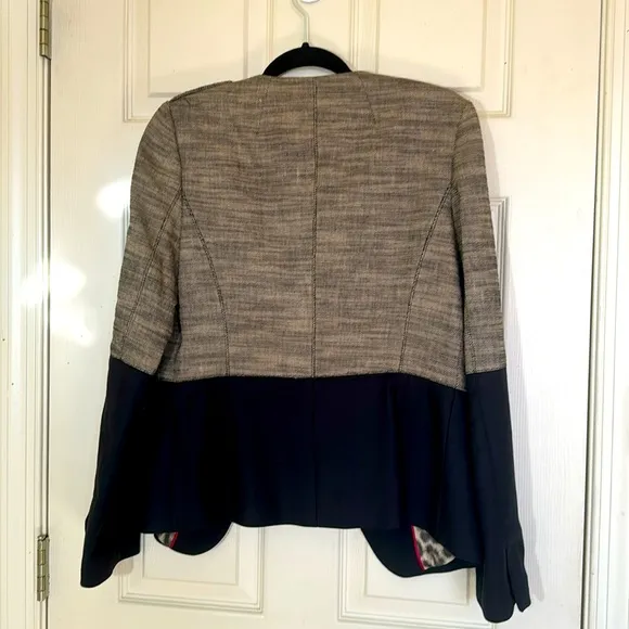 Banana Republic Linen Blend Brown and Black Blazer Size: 8