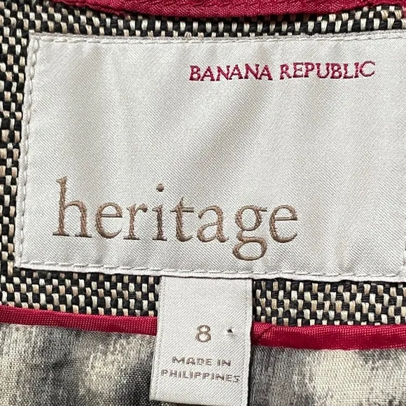 Banana Republic Linen Blend Brown and Black Blazer Size: 8