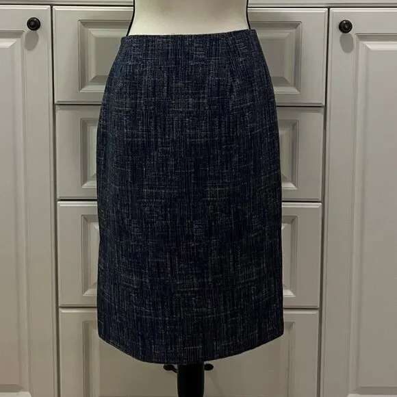 Banana Republic Navy Blue tweed Pencil Skirt Size 4