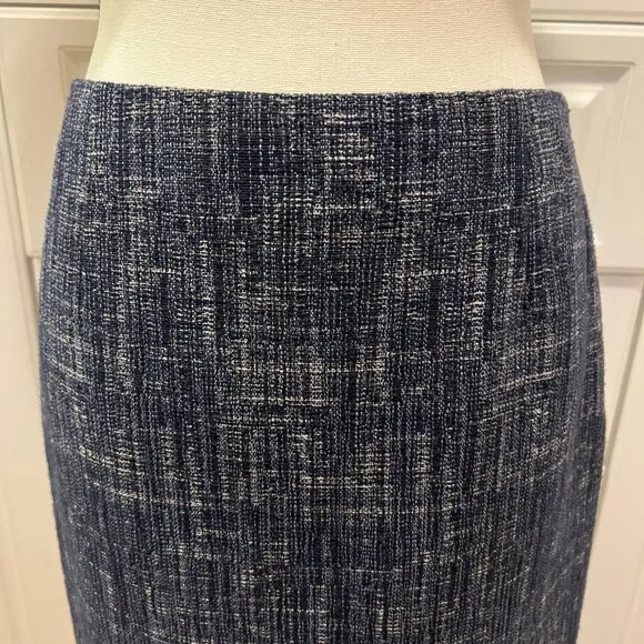 Banana Republic Navy Blue tweed Pencil Skirt Size 4