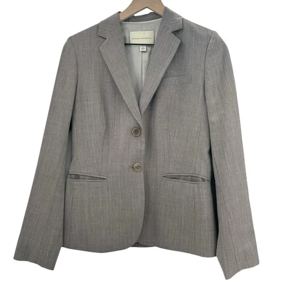 Banana Republic Women's Two Piece Matching Suit Blazer Shift Dress Taupe | Sz 6
