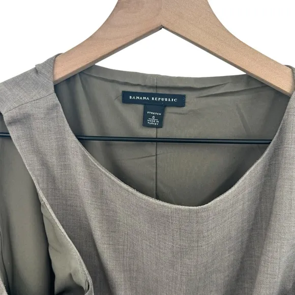Banana Republic Women's Two Piece Matching Suit Blazer Shift Dress Taupe | Sz 6