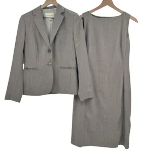 Banana Republic Women's Two Piece Matching Suit Blazer Shift Dress Taupe | Sz 6