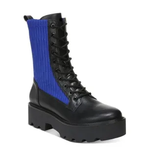 Bar III Womens Taryin Leather Lug sole Combat &amp; Lace-up Boots