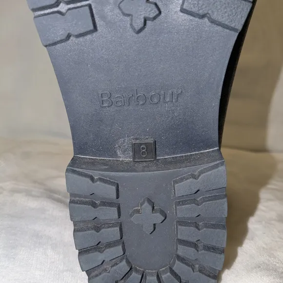 Barbour Women's Navy Ankle Rain Boots Wilton Wellingtons Size 8