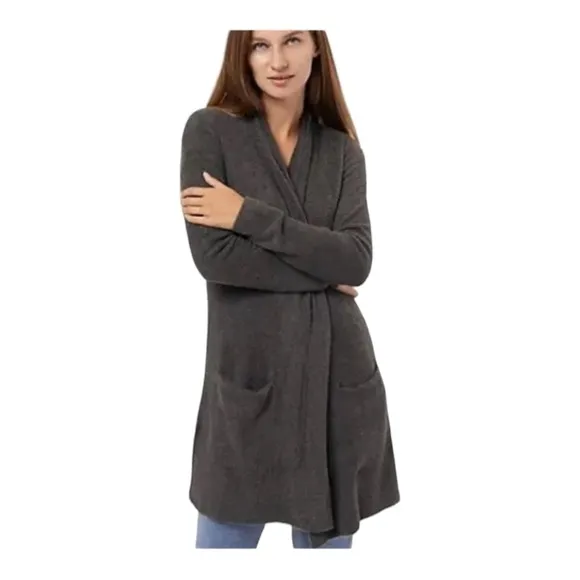 BAREFOOT DREAMS CozyChic Lite Long Cardigan Sweater Black 1X NEW Comfy