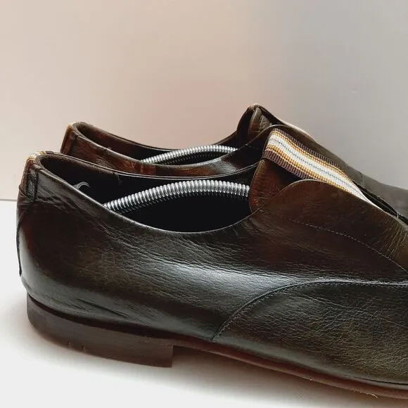BARRATS 1890 \ Driving Slip-On Loafer Leather Shoes Deep Green Men's Sz US 8.5