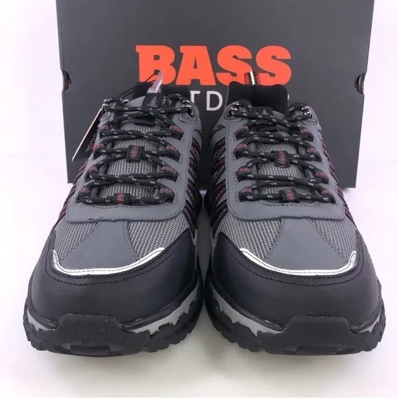 Bass Outdoor Peak Hiker Sneakers Gray Leather Low Top Shoes Size 13