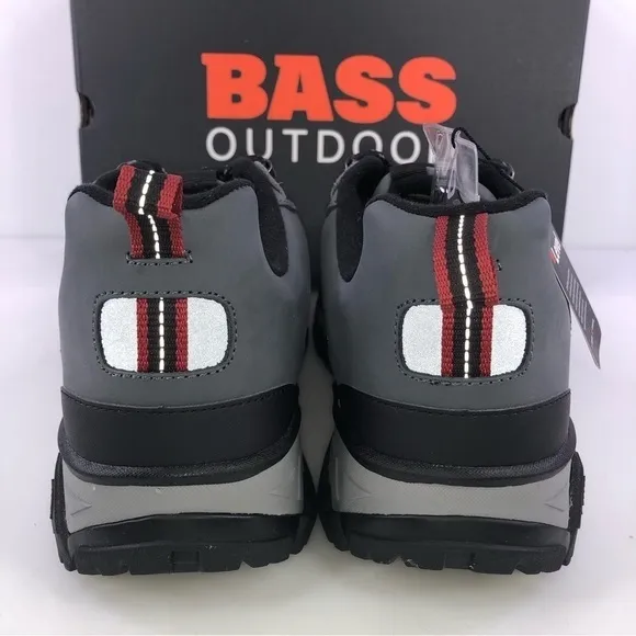 Bass Outdoor Peak Hiker Sneakers Gray Leather Low Top Shoes Size 13