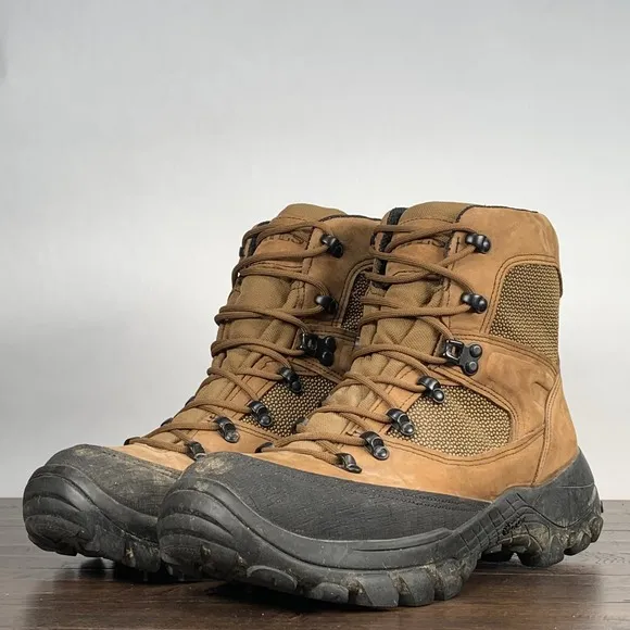 BATES Gore-TEX Hiking Boots Mens 8.5 EW Brown Leather Mid Lace Up Tactical Work