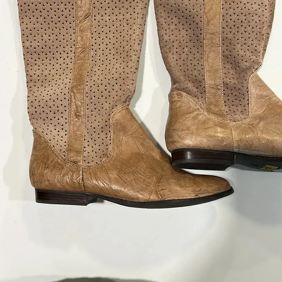 BC footwear - sided leather boots, tall and textured, 8