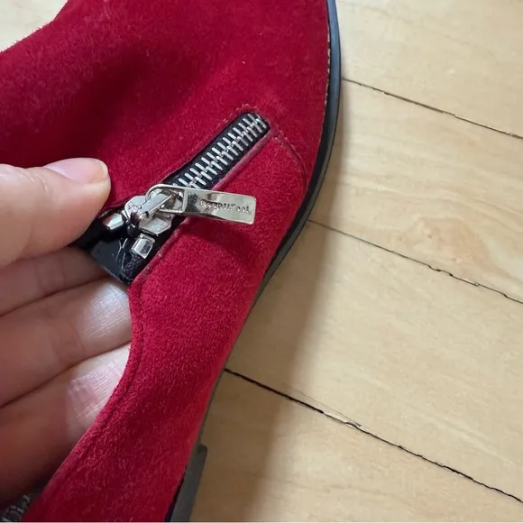 BeautiFeel Anise Suede Flat Loafer Shoes in Cherry  Red 9