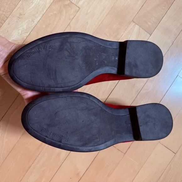 BeautiFeel Anise Suede Flat Loafer Shoes in Cherry  Red 9