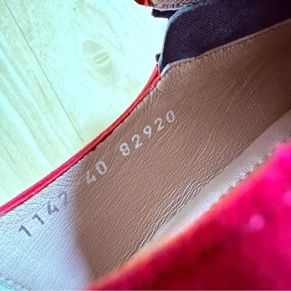 BeautiFeel Anise Suede Flat Loafer Shoes in Cherry  Red 9