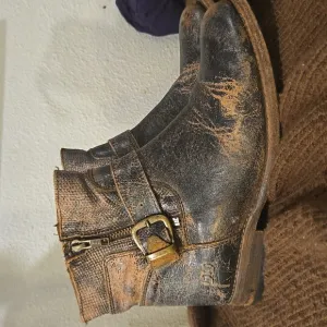 Bed Stu Becca Distressed Leather Ankle Boots Size 7.5