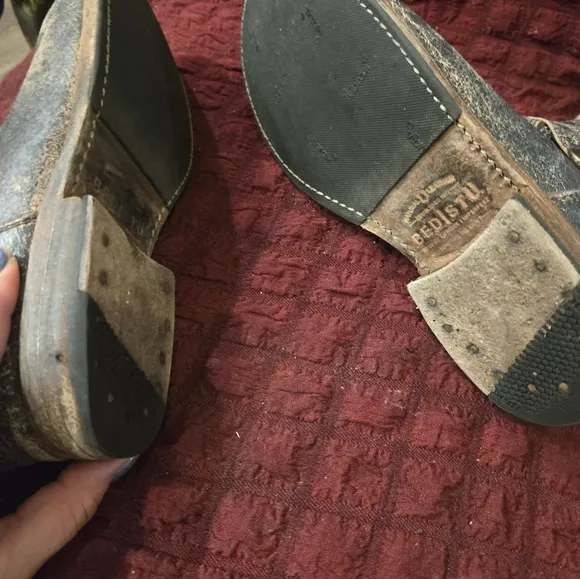 Bed Stu Becca Distressed Leather Ankle Boots Size 7.5