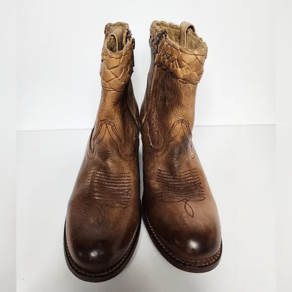 Bed Stu Cobbler Western Boots Womens 8 Brown Handcrafted Leather Heeled …