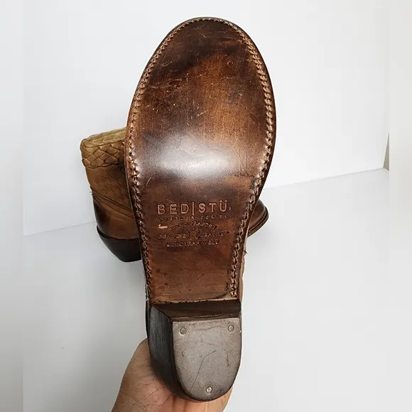 Bed Stu Cobbler Western Boots Womens 8 Brown Handcrafted Leather Heeled …