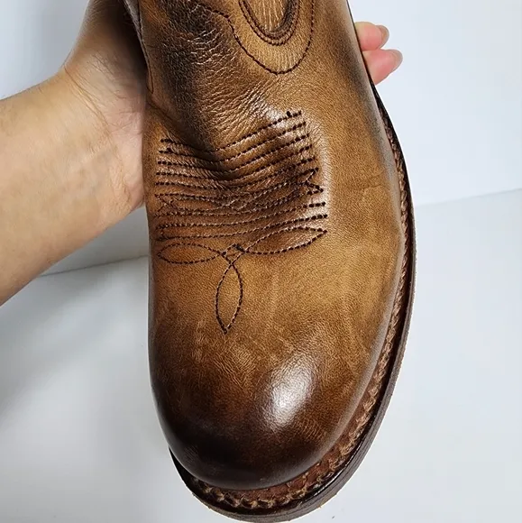 Bed Stu Cobbler Western Boots Womens 8 Brown Handcrafted Leather Heeled …