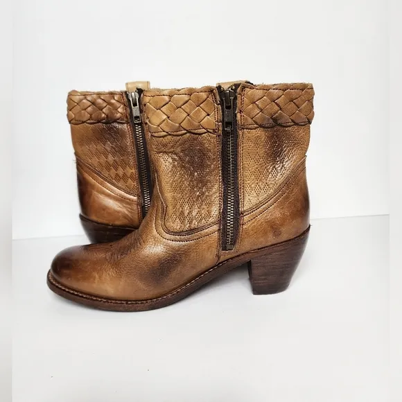 Bed Stu Cobbler Western Boots Womens 8 Brown Handcrafted Leather Heeled …