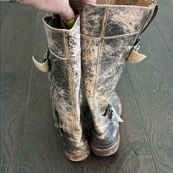 Bed Stu Distressed Leather Boots