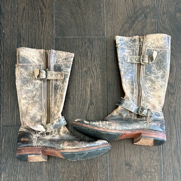 Bed Stu Distressed Leather Boots
