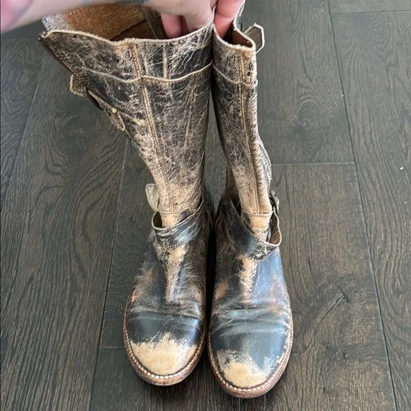 Bed Stu Distressed Leather Boots