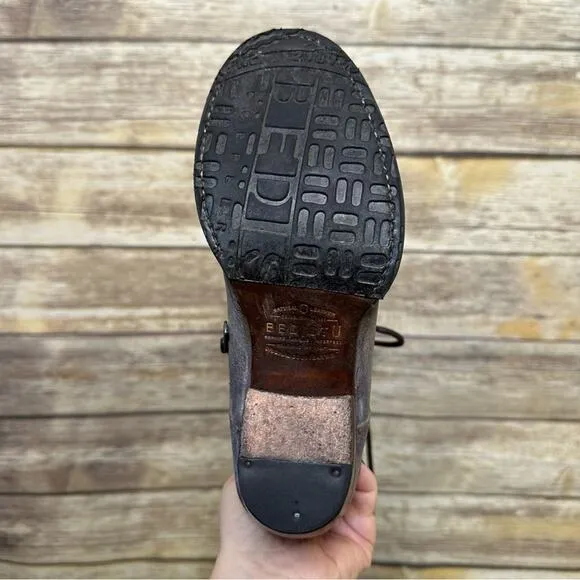 BED | STU - FINIS - SMOKE GRAY LUX - Women's Kiltie Boots Bootie Heels -Size 6.5