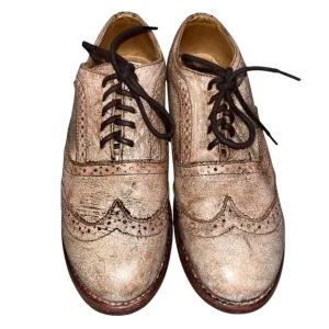 Bed Stu LITA Distressed White Leather Channing Oxford Shoes Women’s size 10