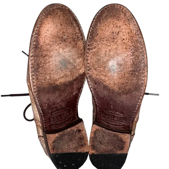 Bed Stu LITA Distressed White Leather Channing Oxford Shoes Women’s size 10