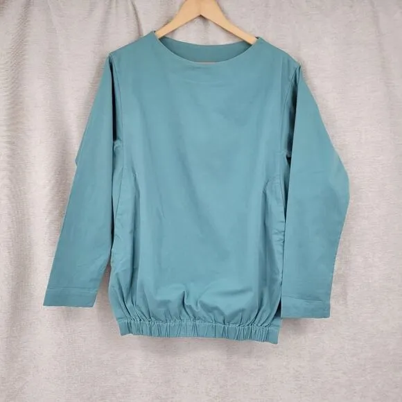 Beira Brazilian Designer Luxury Pullover Unisex Teal Monochromatic