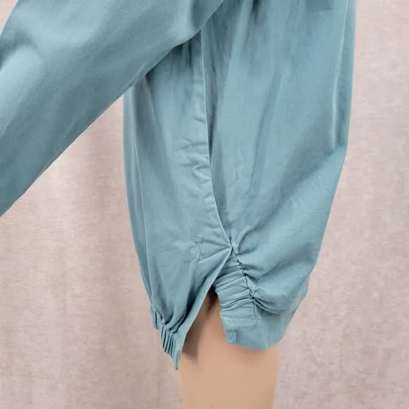Beira Brazilian Designer Luxury Pullover Unisex Teal Monochromatic