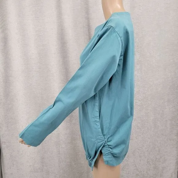 Beira Brazilian Designer Luxury Pullover Unisex Teal Monochromatic