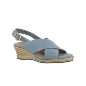 BELLA VITA Womens Light Blue 1/2&quot; Platform Nadette Ii Wedge Shoes 8.5 W