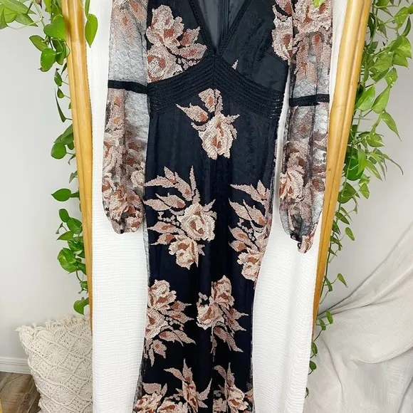 BELLE BADGLEY MISCHKA EVENING GOWN TIERRA MAXI​​​​
