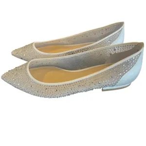🩷Betsy Johnson Ballet Crystal Shoes Size 8 Flat silver formal
